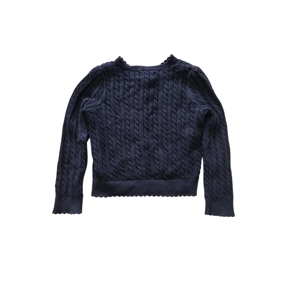 Polo Ralph Lauren Girl's Cable-Knit Cotton Cardigan Sweater 4T Kids Cotton Navy